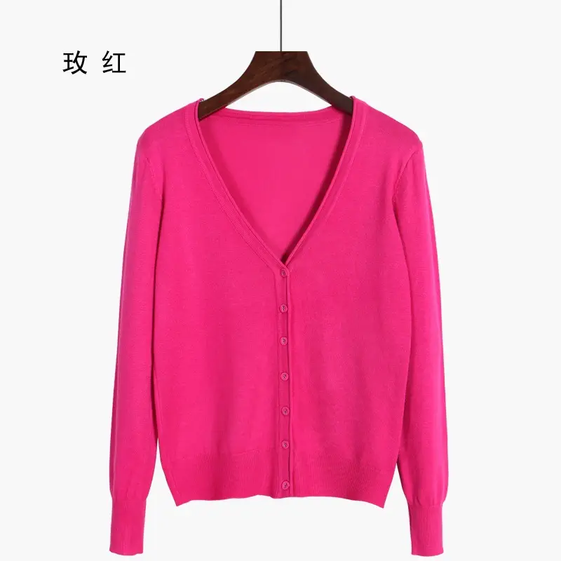 2022 V-Neck Mercerized Cotton Sweater Large Beige - Image 13