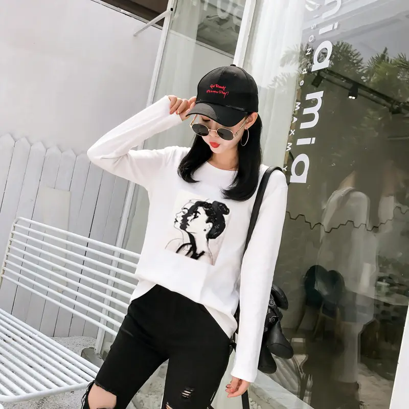 2025 Korean Style Long Sleeve T-Shirt for Women - Image 8