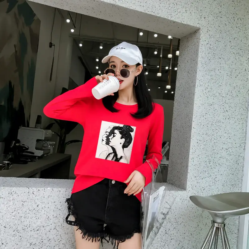 2025 Korean Style Long Sleeve T-Shirt for Women — feature 34