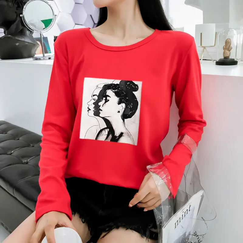 2025 Korean Style Long Sleeve T-Shirt for Women — feature 36