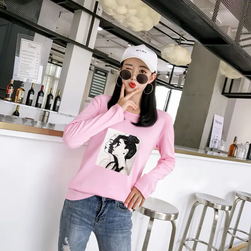 2025 Korean Style Long Sleeve T-Shirt for Women - Image 5