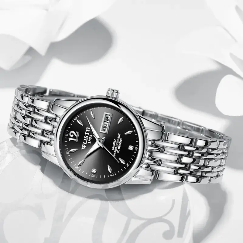 Women's Gold Plated Dual Calendar Quartz Watch with Luminous Dial - Image 10