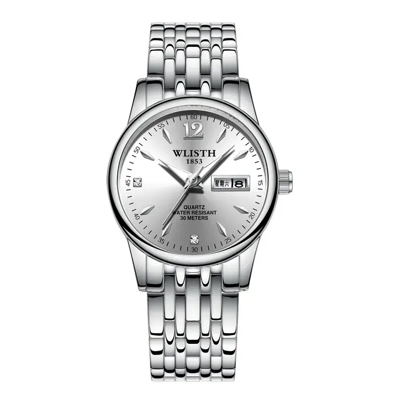 Women's Gold Plated Dual Calendar Quartz Watch with Luminous Dial - Image 5