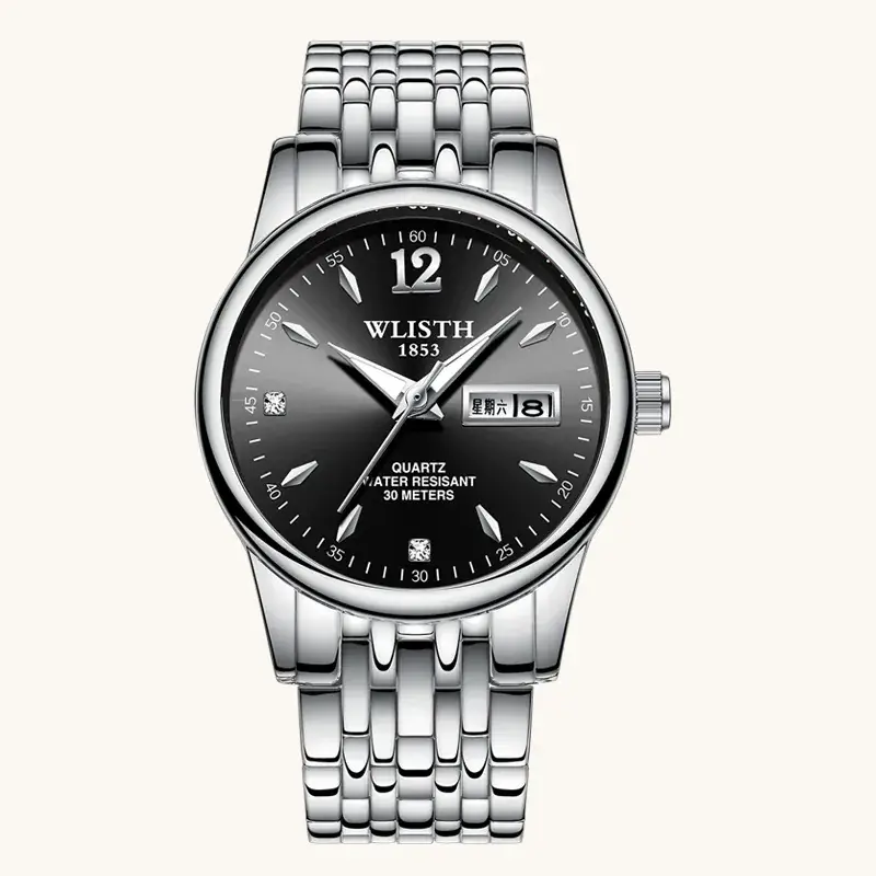Women's Gold Plated Dual Calendar Quartz Watch with Luminous Dial - Image 7