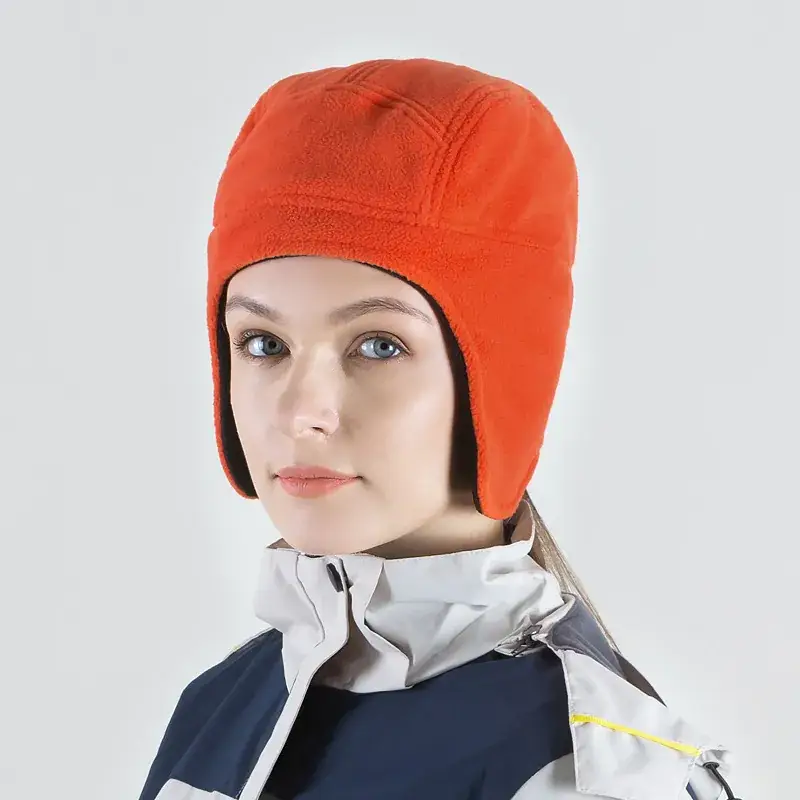 Black Fleece Ear Protection Hat for Winter Cycling Ski - Image 9