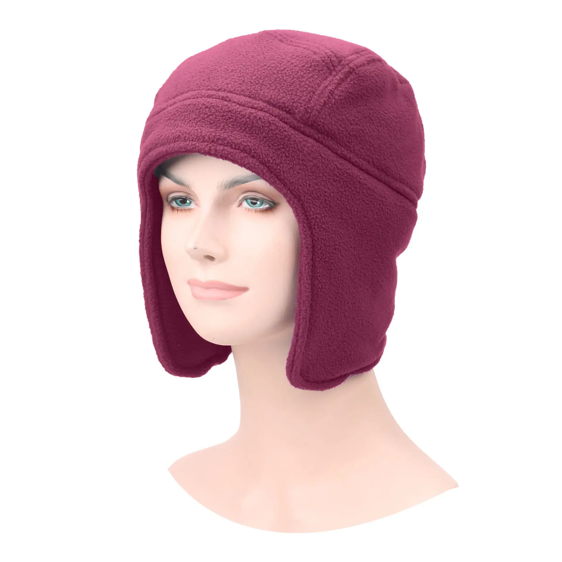 Black Fleece Ear Protection Hat for Winter Cycling Ski - Image 6