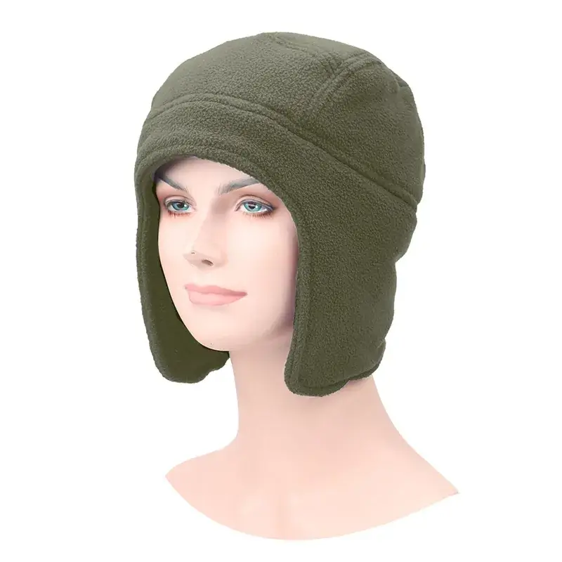 Black Fleece Ear Protection Hat for Winter Cycling Ski - Image 7