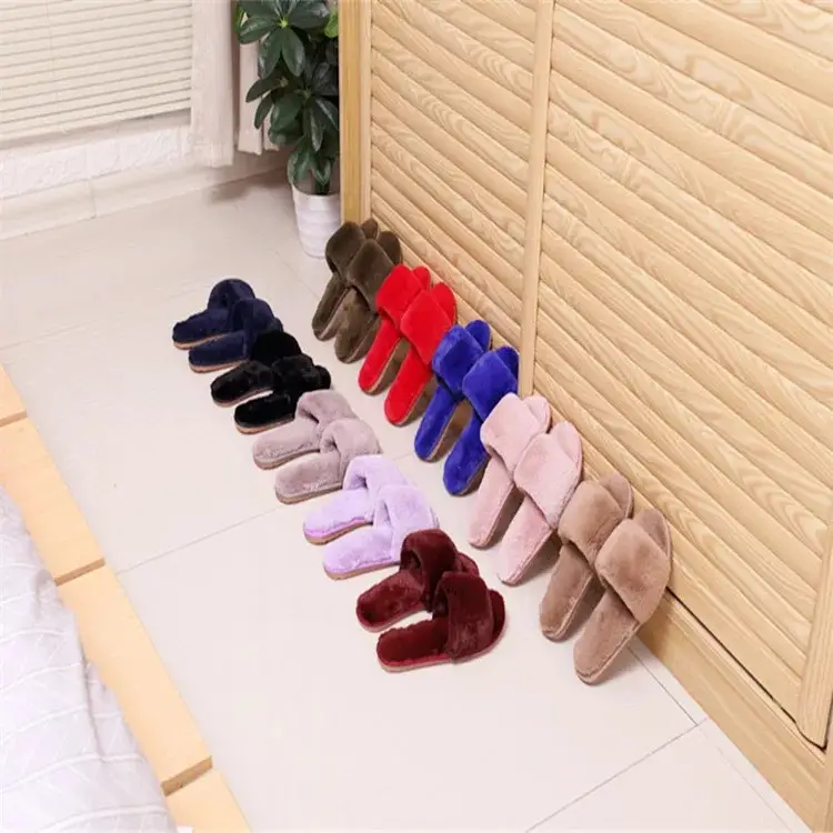 Popular Korean Style Fall/Winter Korean Plush Slippers Home Slippers Couple Mao Mao Slippers Parent-Child Slippers for Men and Women - Image 8