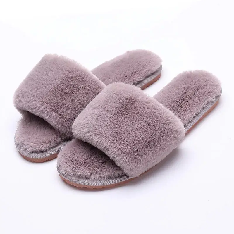 Popular Korean Style Fall/Winter Korean Plush Slippers Home Slippers Couple Mao Mao Slippers Parent-Child Slippers for Men and Women - Image 2