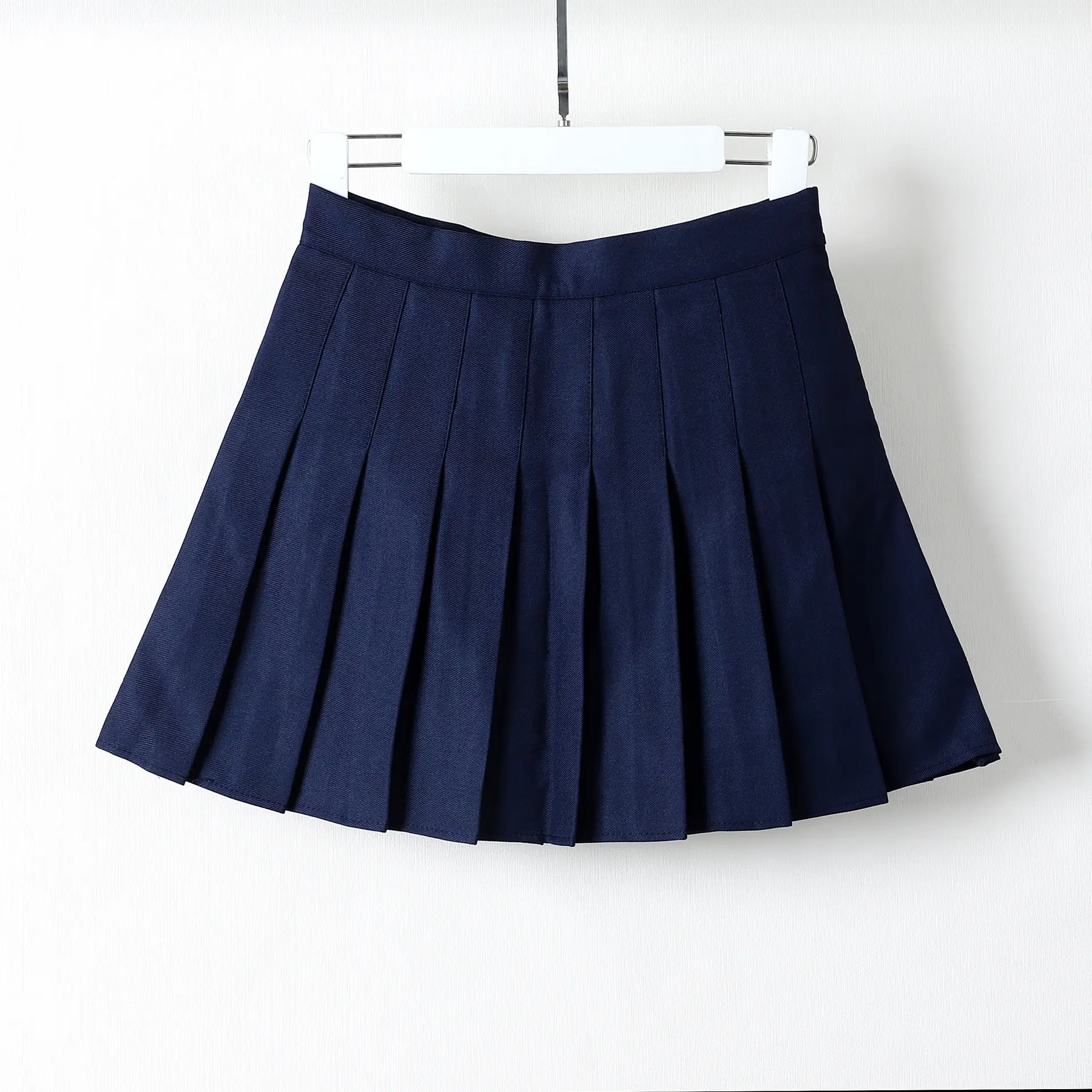 Women Pleated Skirt Grey High Waist Korean Style - Image 4