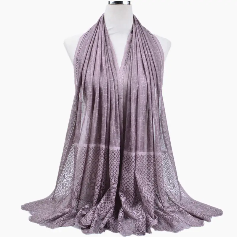 Autumn Hollow Lace Scarf for Muslim Women - Image 13