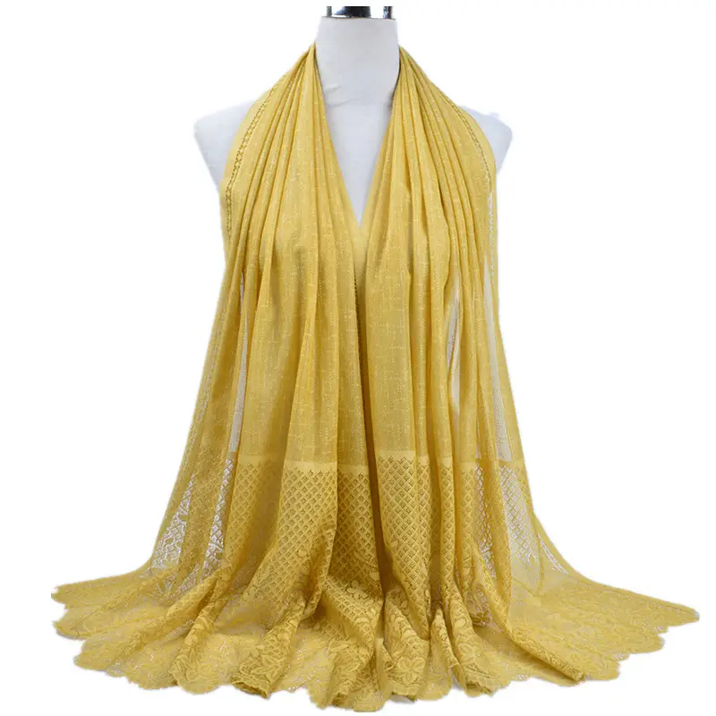 Autumn Hollow Lace Scarf for Muslim Women - Image 15