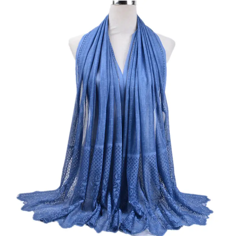 Autumn Hollow Lace Scarf for Muslim Women - Image 3
