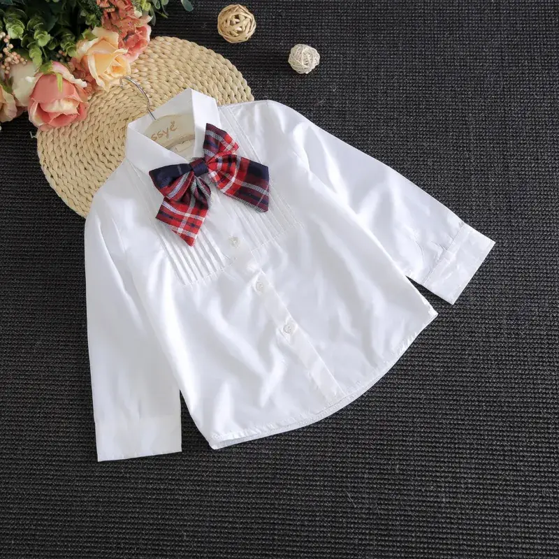 Children's 2021 Plaid Skirt & White Shirt Set - Image 6