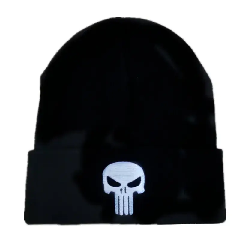 Punisher Knitted Black Ski Hat Unisex Winter - Image 4