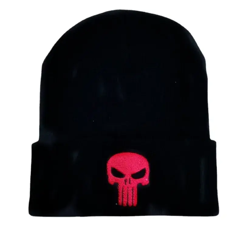 Punisher Knitted Black Ski Hat Unisex Winter - Image 6