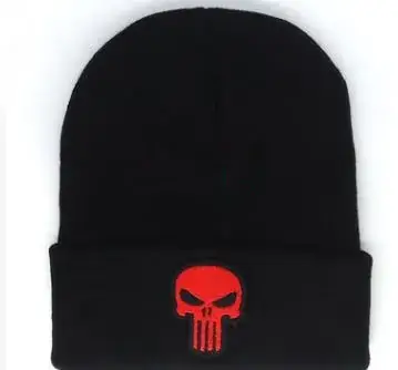 Punisher Knitted Black Ski Hat Unisex Winter - Image 2