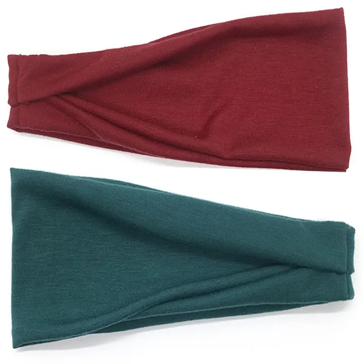 Men & Women Yoga Sweat Band Solid Color Stretch Cotton - Image 42