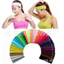 Men & Women Yoga Sweat Band Solid Color Stretch Cotton — feature 12