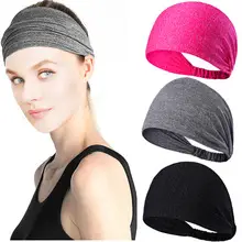 Men & Women Yoga Sweat Band Solid Color Stretch Cotton — feature 13