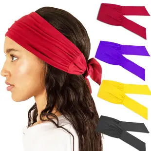 Men & Women Yoga Sweat Band Solid Color Stretch Cotton — feature 5