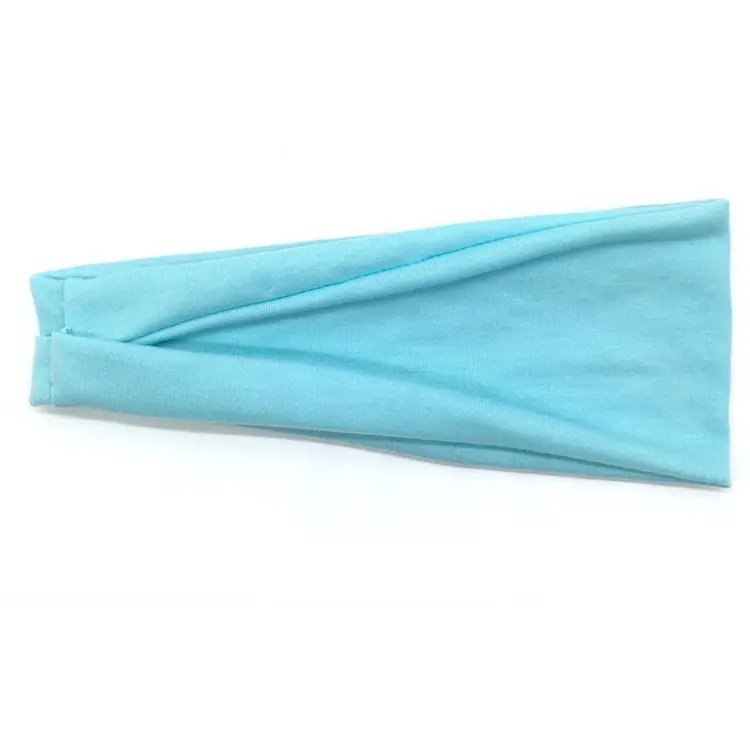 Men & Women Yoga Sweat Band Solid Color Stretch Cotton - Image 17