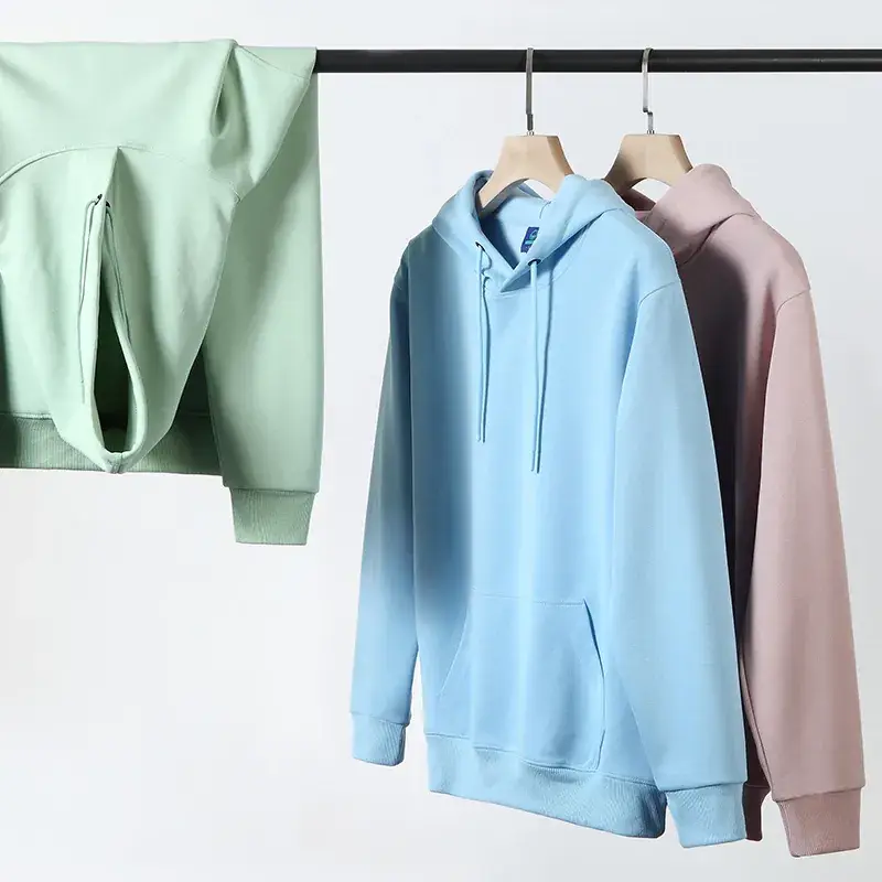 Men Green Cotton Hoodie Sweatshirt 2024