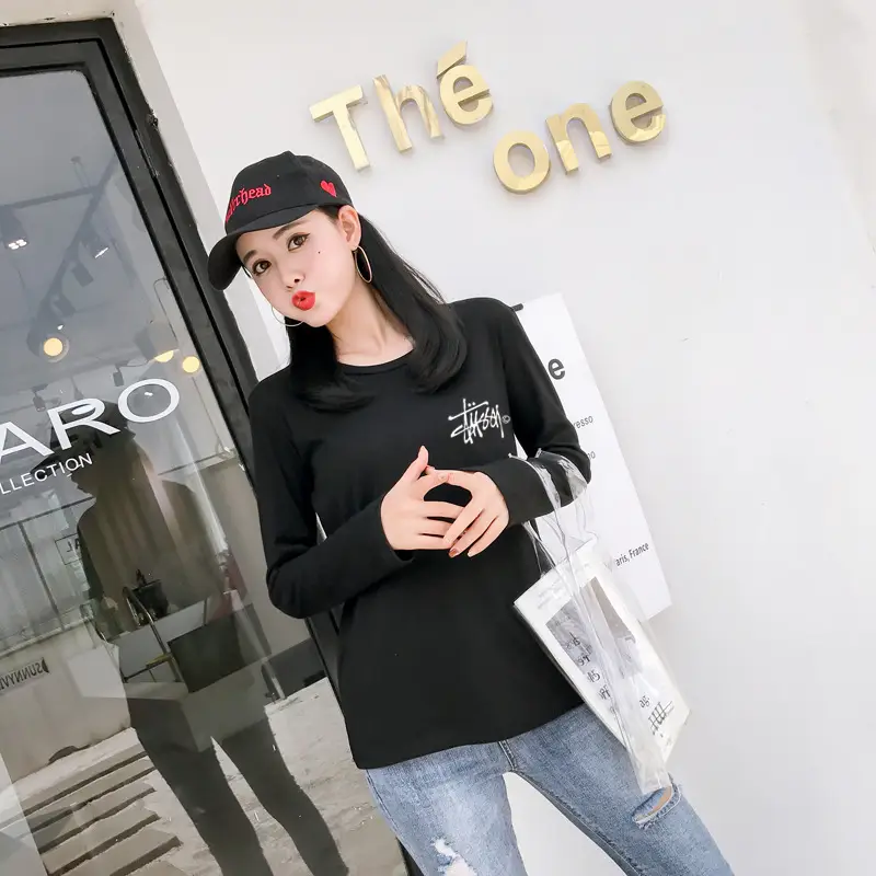 Red Printed Long Sleeve T-Shirt for Women — feature 11