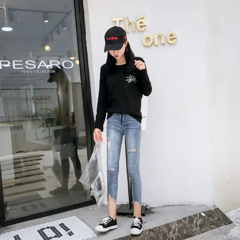 Red Printed Long Sleeve T-Shirt for Women — feature 12