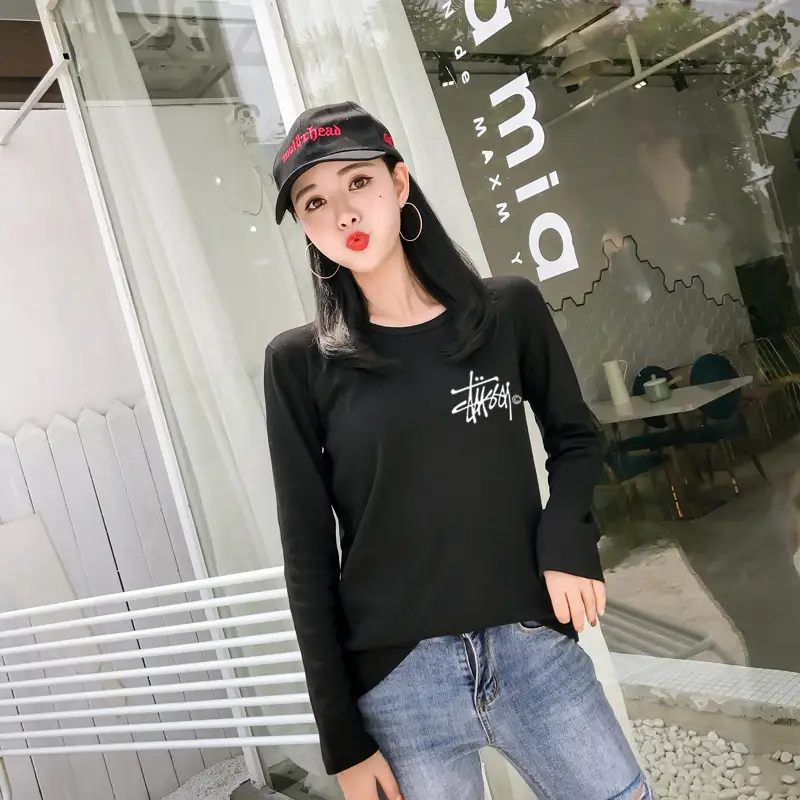 Red Printed Long Sleeve T-Shirt for Women — feature 13