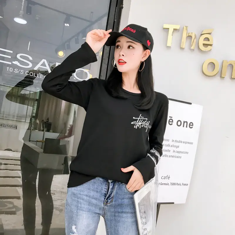 Red Printed Long Sleeve T-Shirt for Women — feature 16