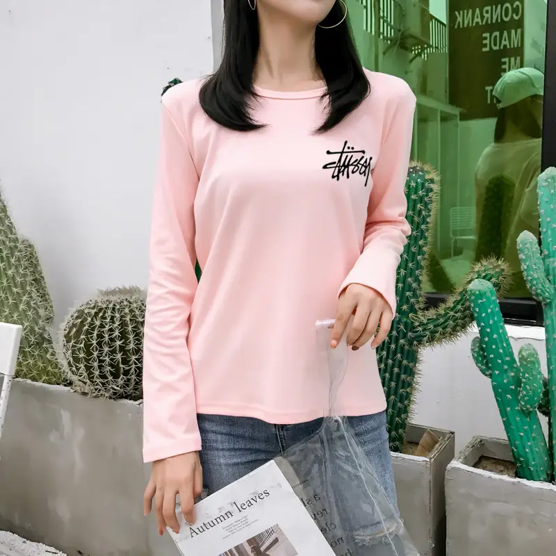 Red Printed Long Sleeve T-Shirt for Women — feature 22