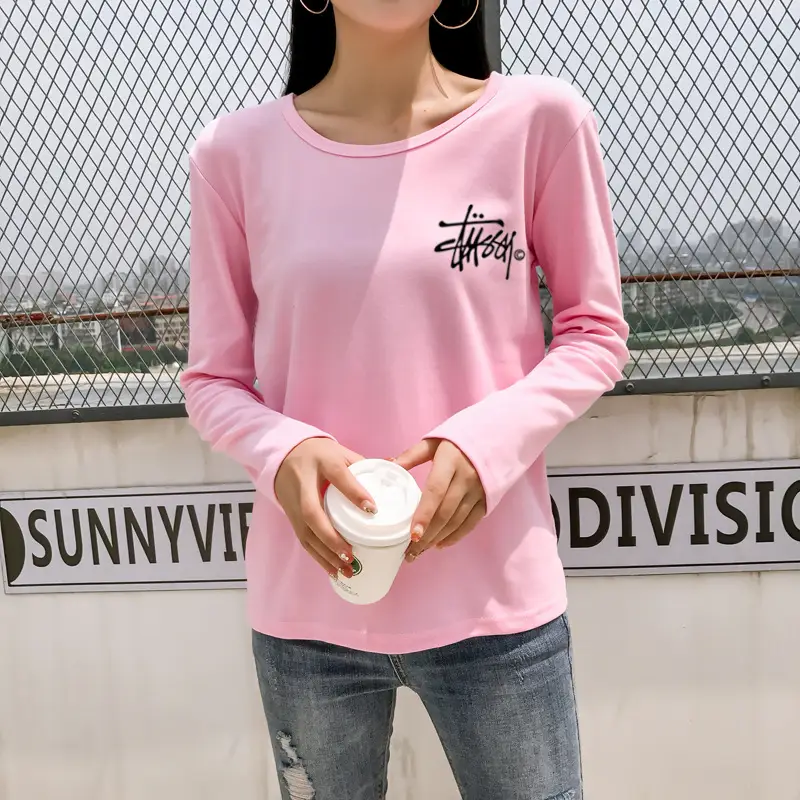 Red Printed Long Sleeve T-Shirt for Women — feature 33
