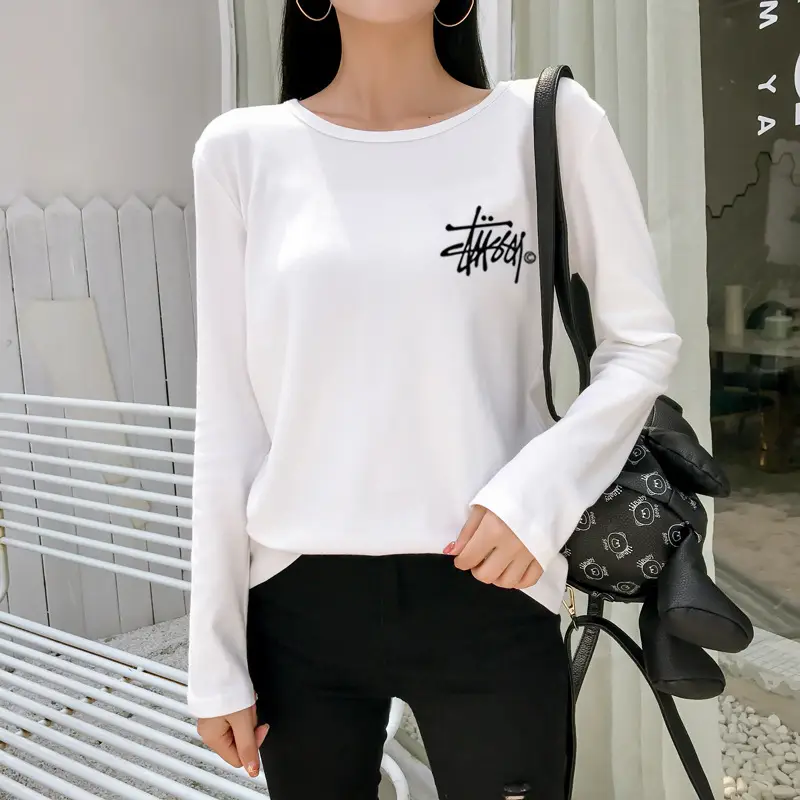 Red Printed Long Sleeve T-Shirt for Women — feature 7