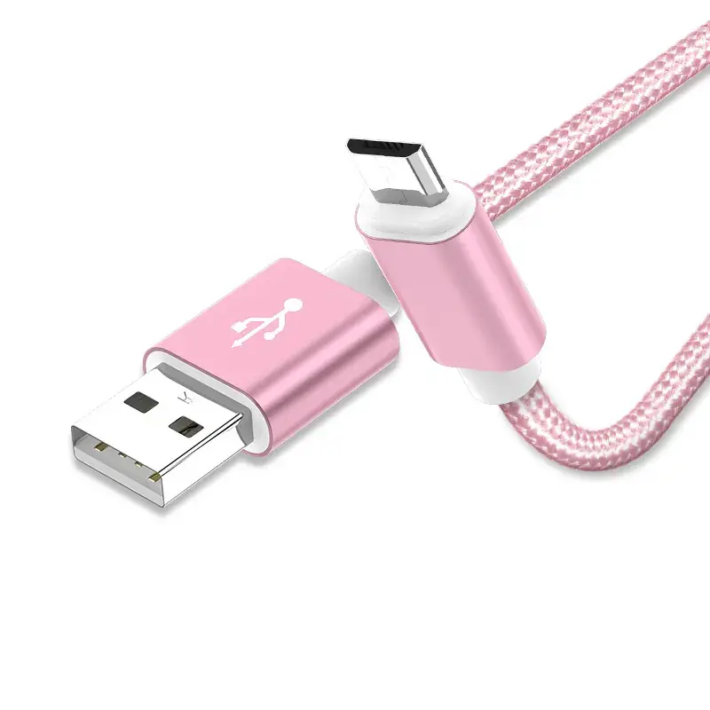 Pink Data Cable for iPhone & Android Micro Braided Type-C - Image 5