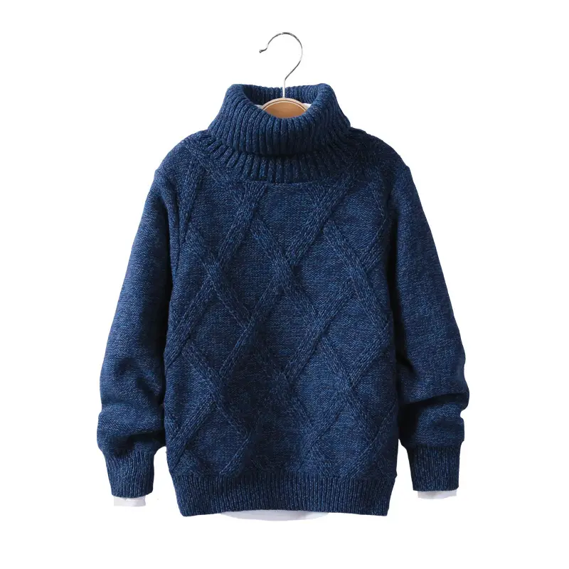 Korean Style Yellow Turtleneck Sweater for Kids - Image 12