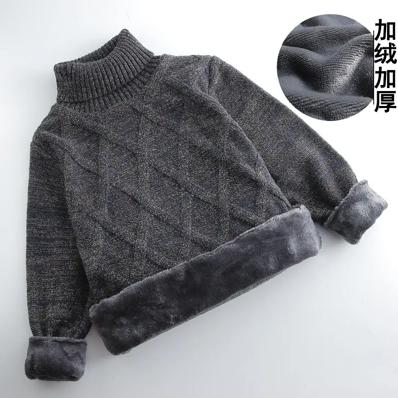 Korean Style Yellow Turtleneck Sweater for Kids - Image 10