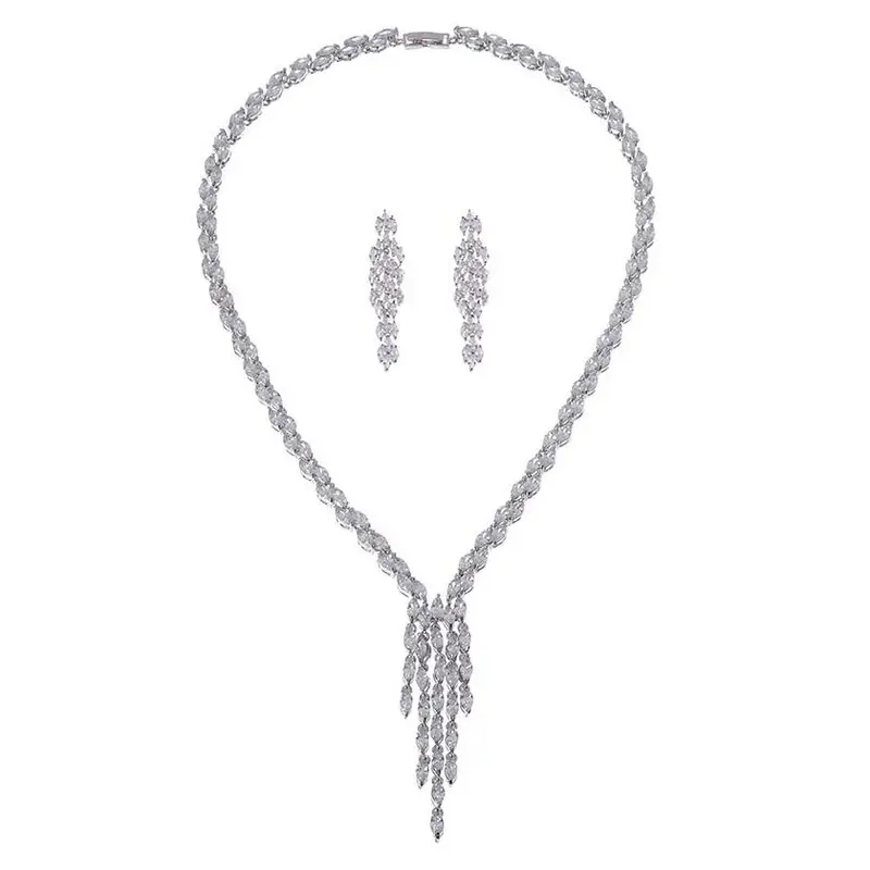 Zircon Tassel Earrings Set for Weddings - Image 6