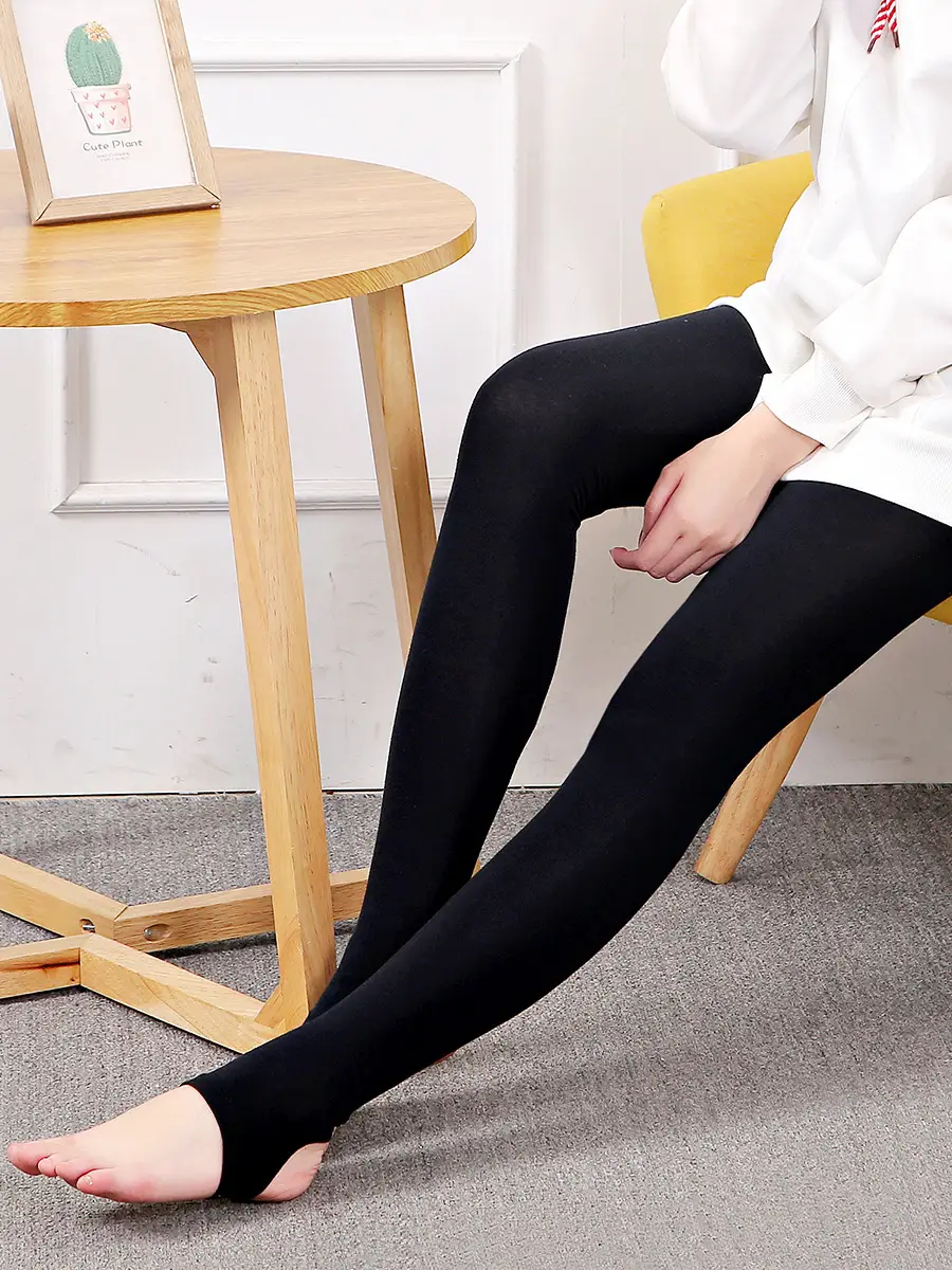 Women's Red Modal Leggings Slimming Footless Elastic - Image 11