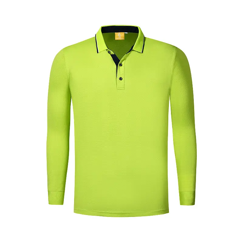 Men Orange Polo Shirt with Red Trim - Image 7