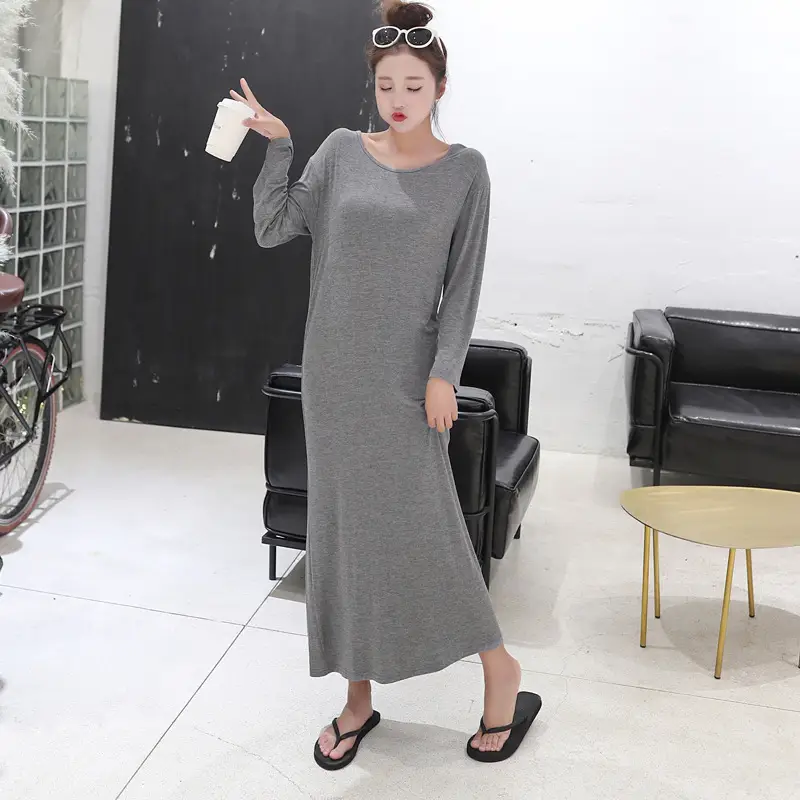 Summer Korean Style Long Sleeve Long Skirt Women - Image 13