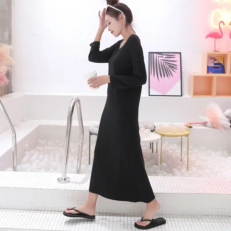 Summer Korean Style Long Sleeve Long Skirt Women - Image 14