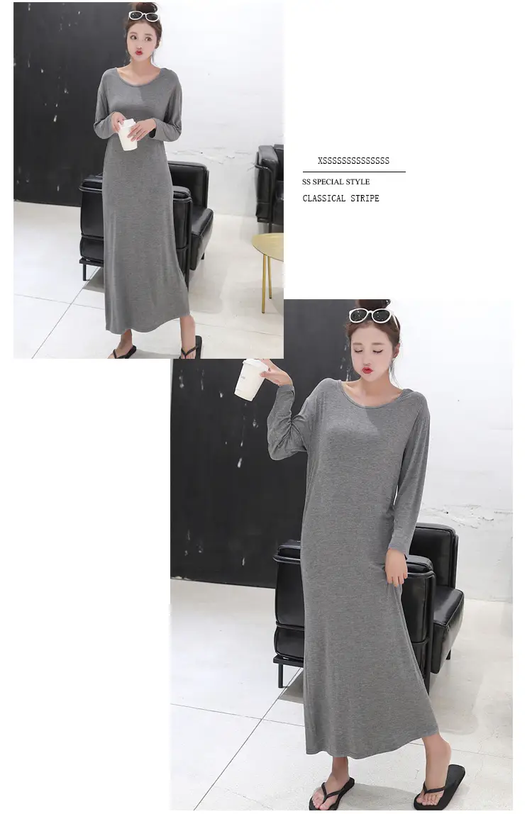 Summer Korean Style Long Sleeve Long Skirt Women — feature 12