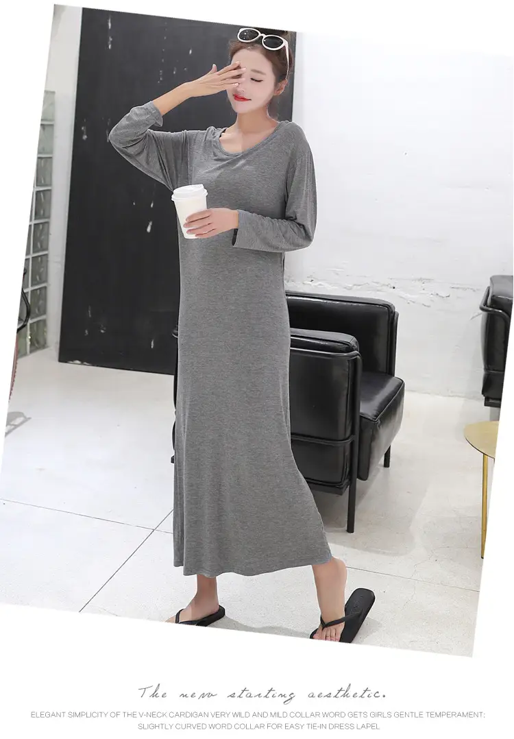 Summer Korean Style Long Sleeve Long Skirt Women — feature 13