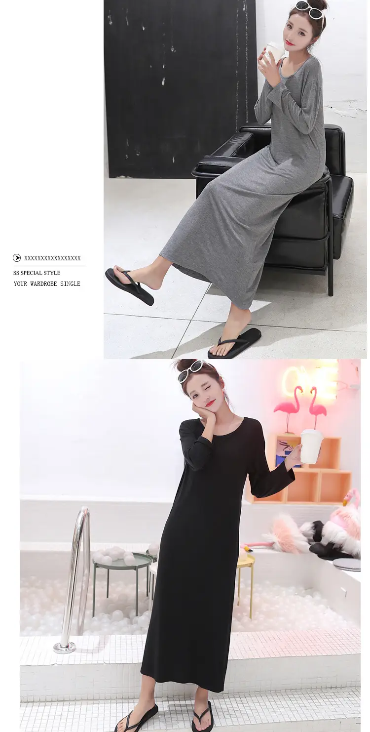 Summer Korean Style Long Sleeve Long Skirt Women — feature 16