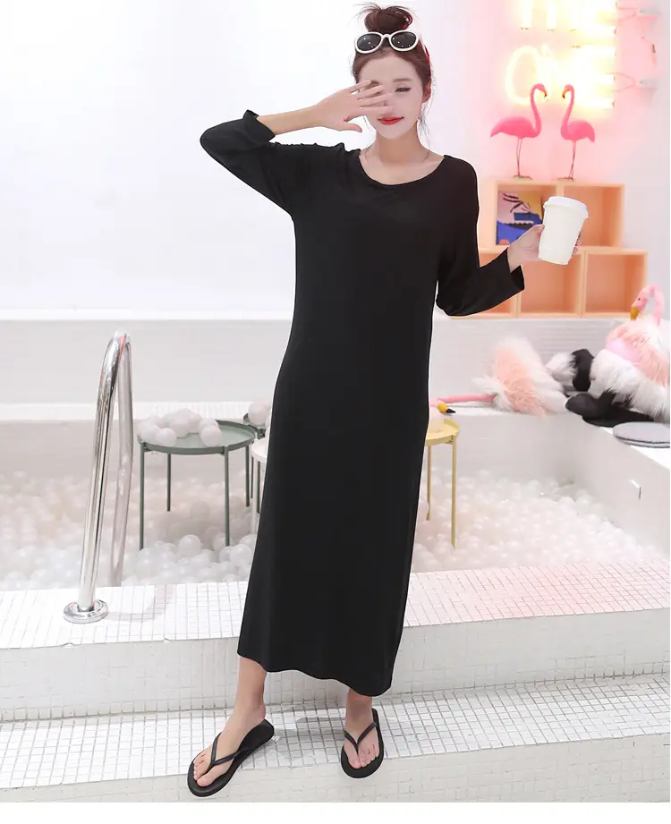Summer Korean Style Long Sleeve Long Skirt Women — feature 17