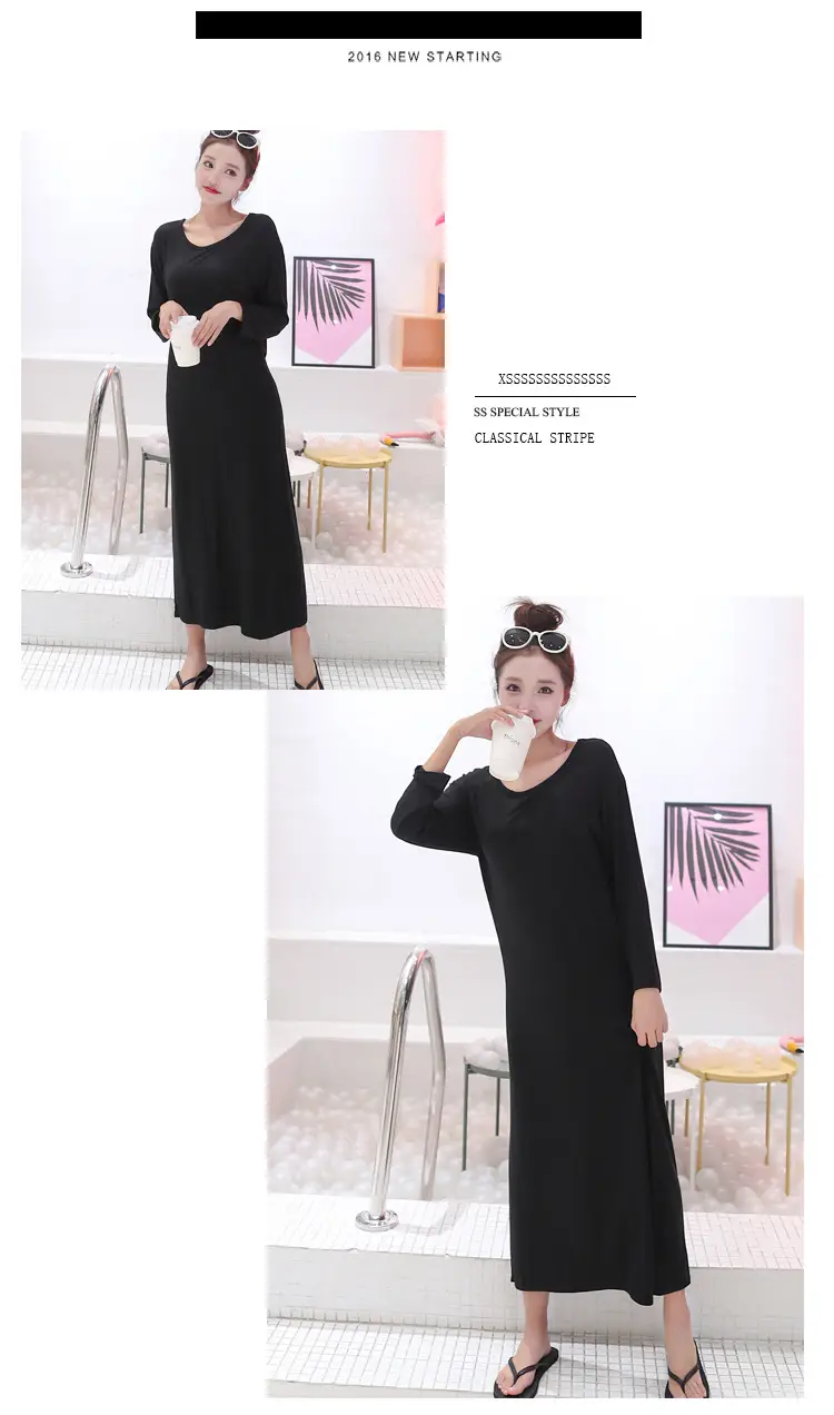 Summer Korean Style Long Sleeve Long Skirt Women — feature 18