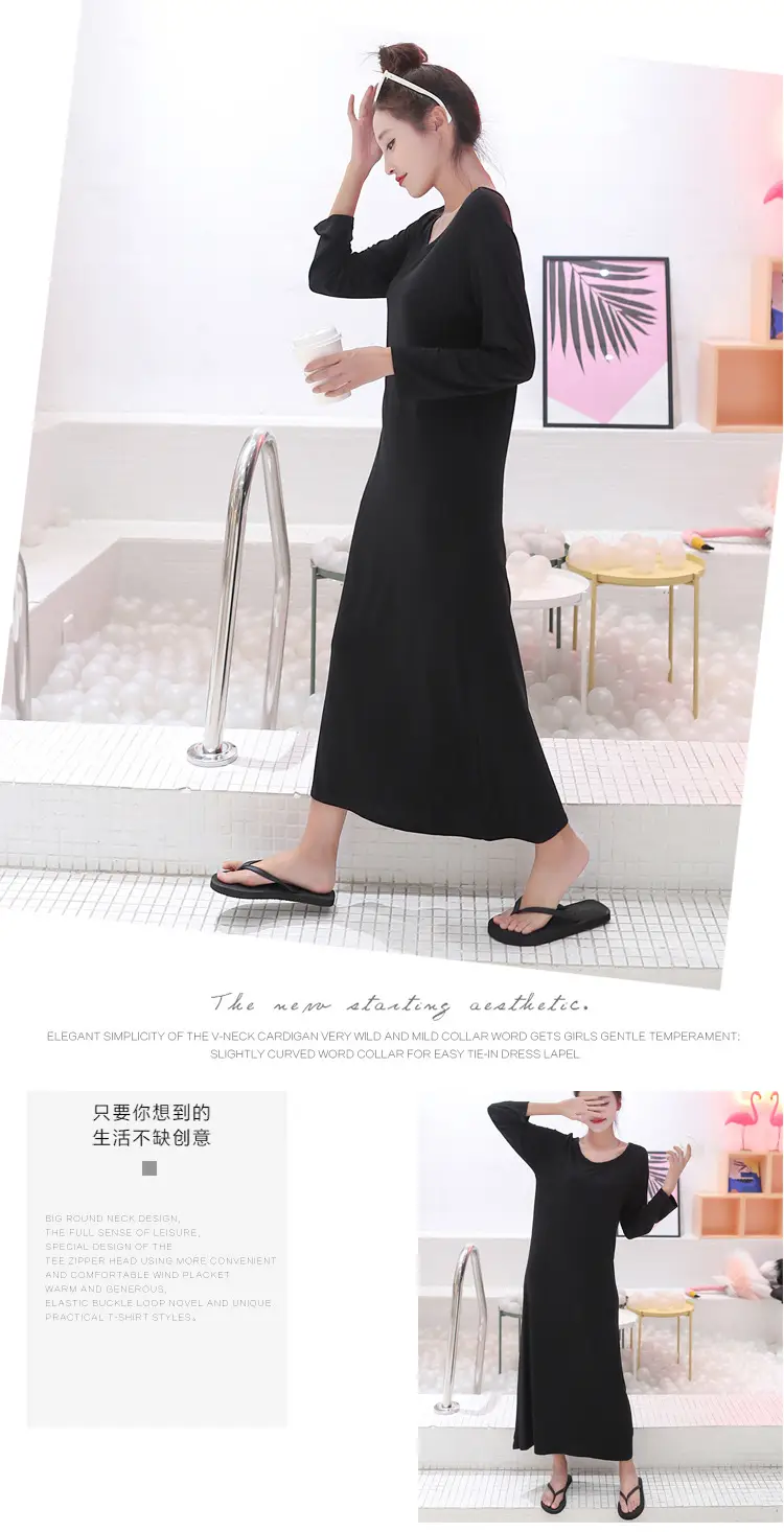 Summer Korean Style Long Sleeve Long Skirt Women — feature 19