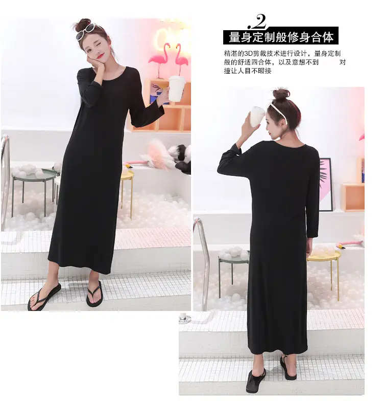 Summer Korean Style Long Sleeve Long Skirt Women — feature 5