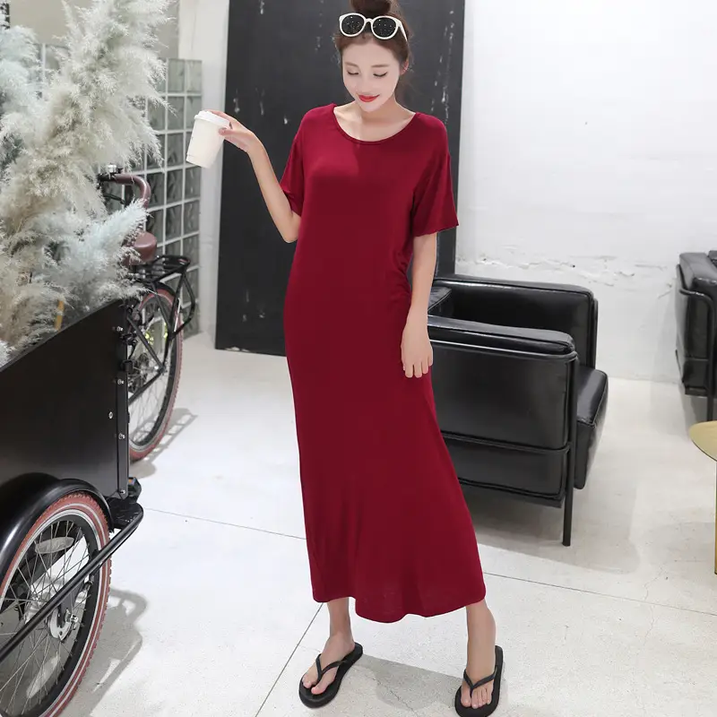 Summer Korean Style Long Sleeve Long Skirt Women - Image 3